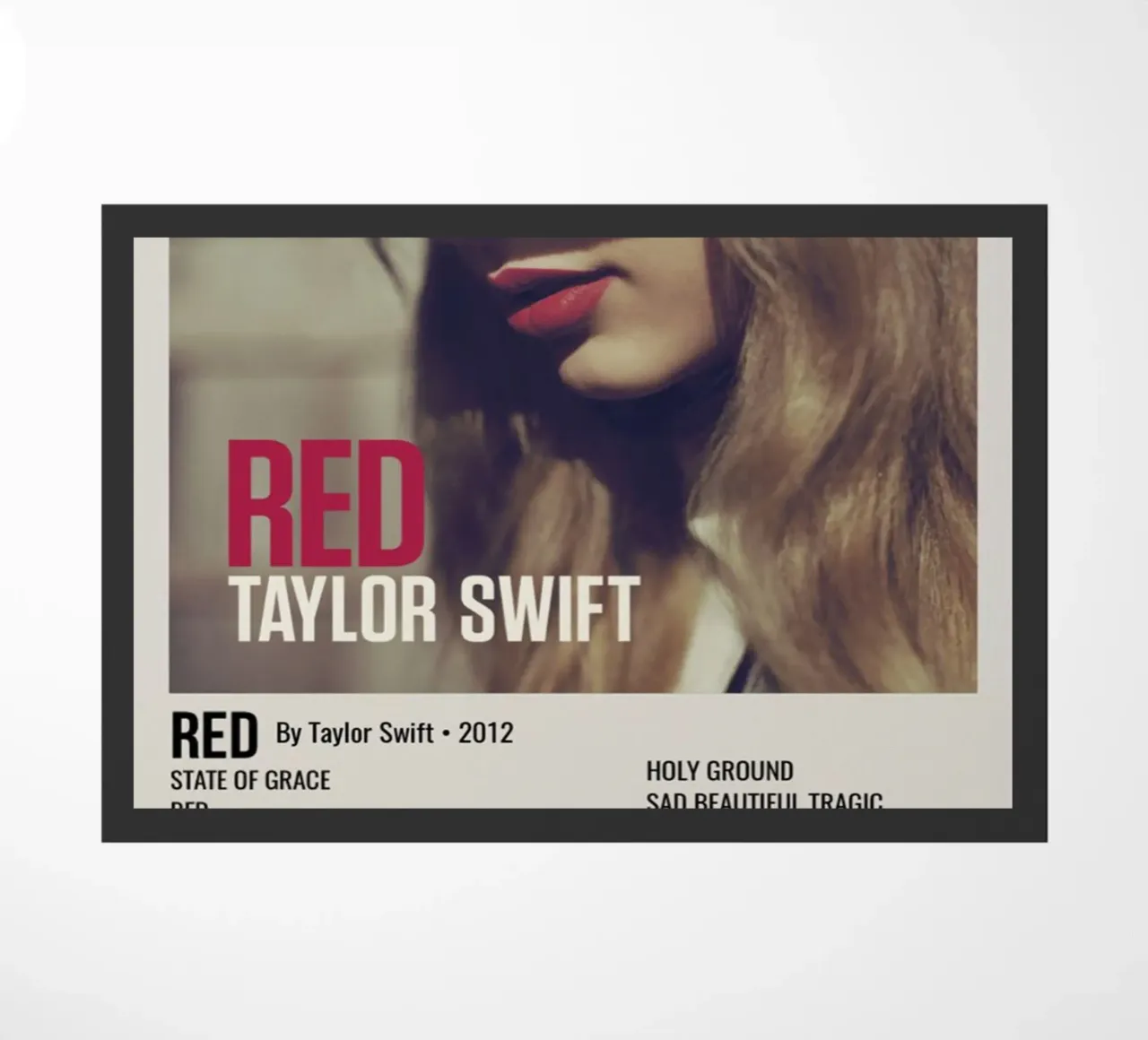 TAYLOR SWIFT RED By Taylor Swift - 2012 paillasson de SoundStudio