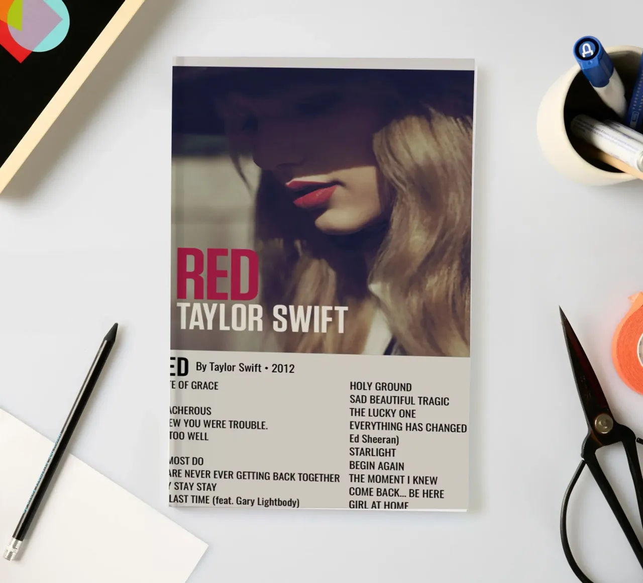 TAYLOR SWIFT RED By Taylor Swift - 2012 carnet de notes de SoundStudio
