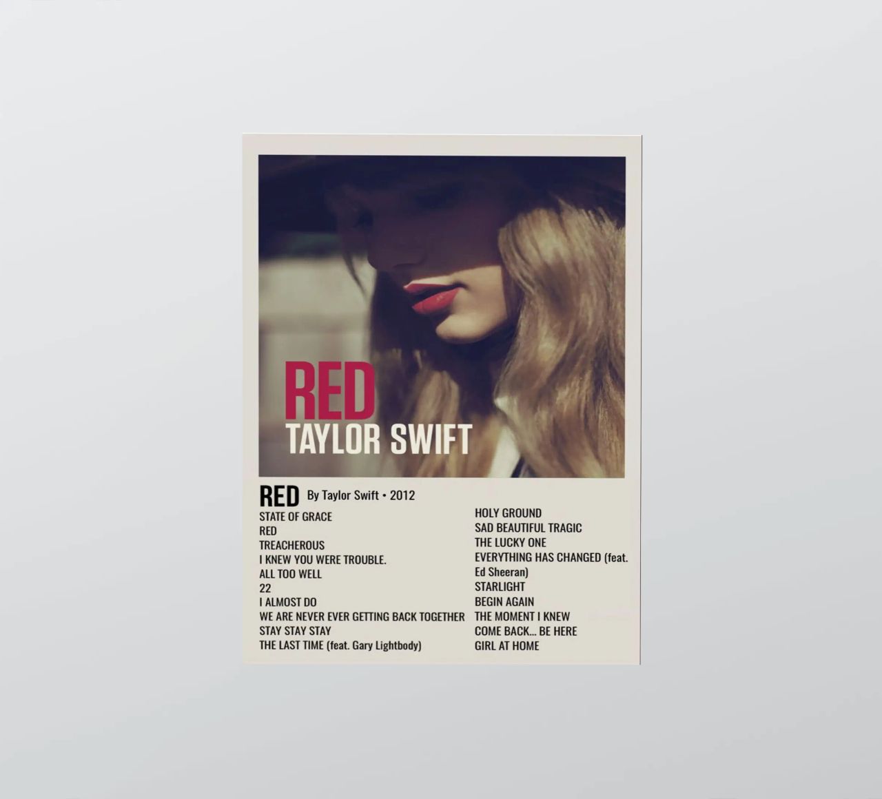TAYLOR SWIFT RED By Taylor Swift - 2012 adesivo da SoundStudio