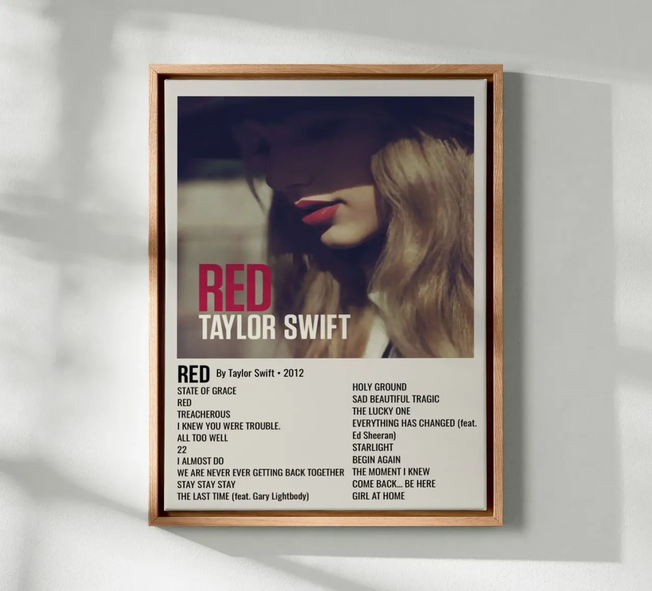 TAYLOR SWIFT RED By Taylor Swift - 2012 Leinwand von SoundStudio