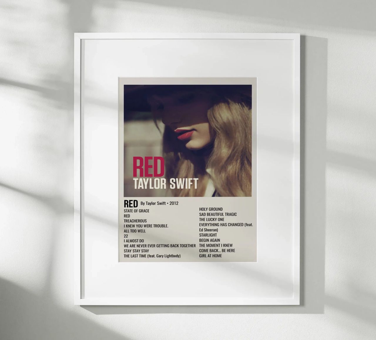 TAYLOR SWIFT RED By Taylor Swift - 2012 carta hahnemühle da SoundStudio