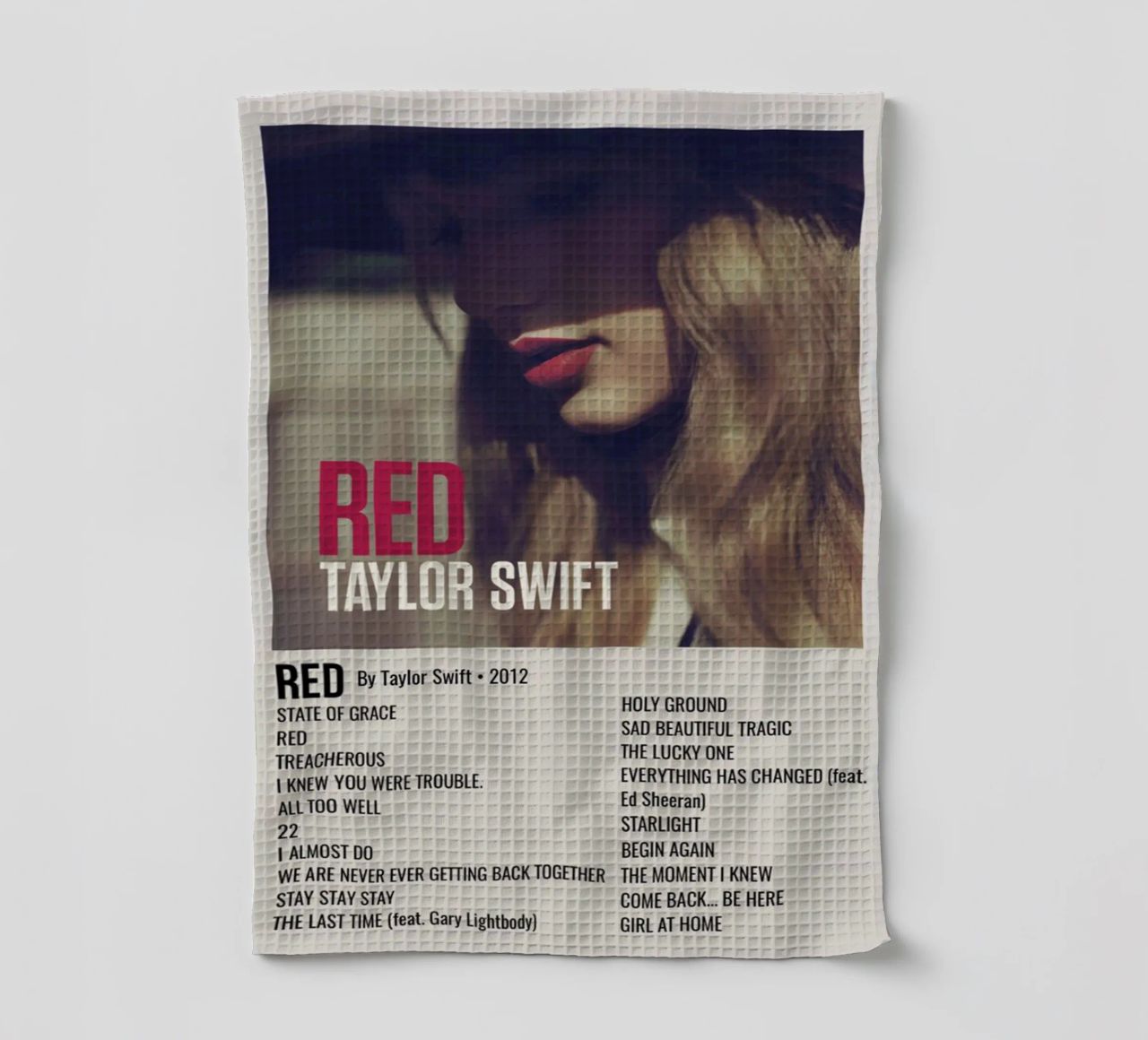 TAYLOR SWIFT RED By Taylor Swift - 2012 canovaccio da cucina da SoundStudio