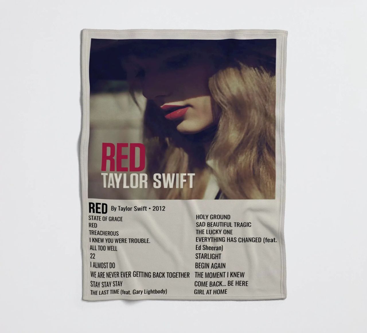 TAYLOR SWIFT RED By Taylor Swift - 2012 coperta in pile da SoundStudio
