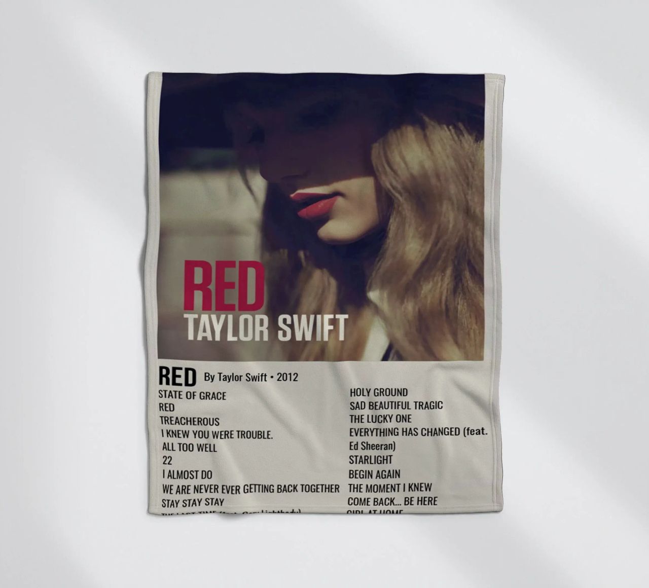 TAYLOR SWIFT RED By Taylor Swift - 2012 coperta in pile da SoundStudio