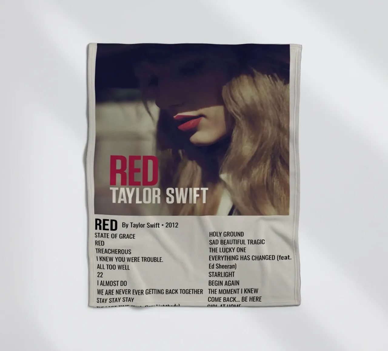 TAYLOR SWIFT RED By Taylor Swift - 2012 fleecedeken van SoundStudio