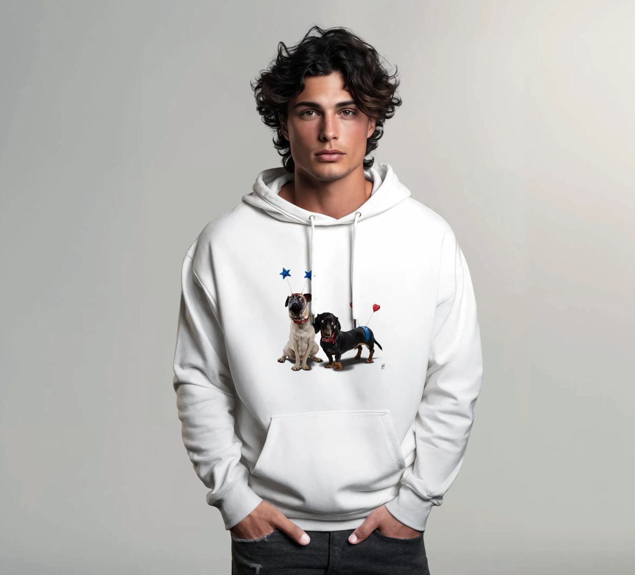 What's the Deely? (Wordless) felpa con cappuccio da Rob Art | Illustration