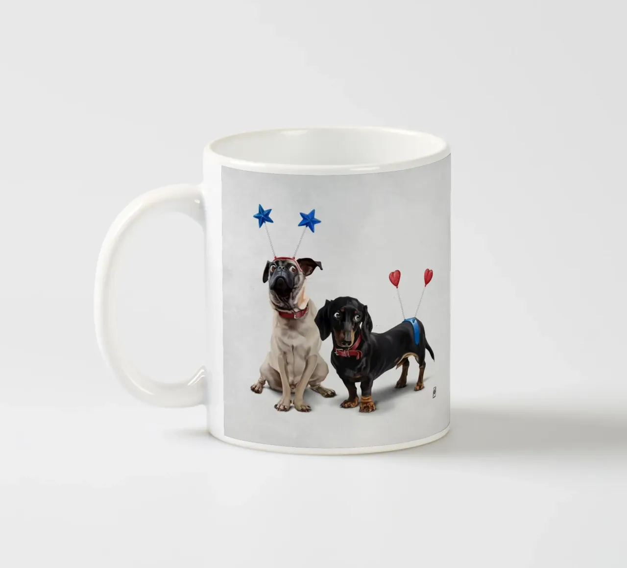 What's the Deely? (Wordless) ceramic mug by Rob Art | Illustration
