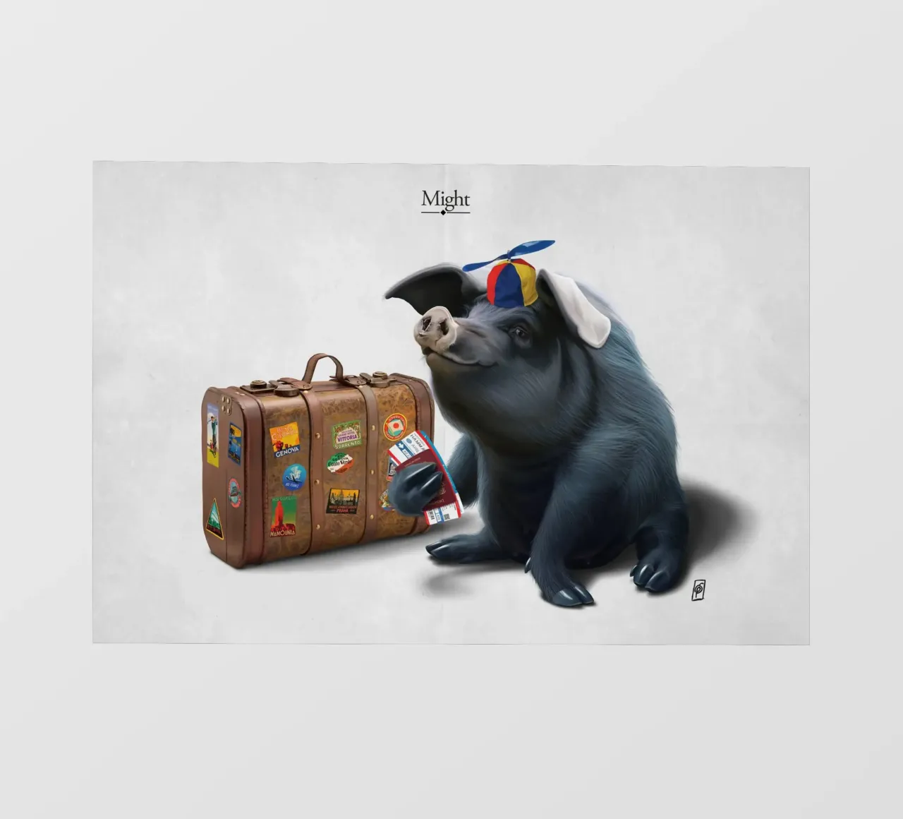 Might (Titled) telo in pvc da Rob Art | Illustration