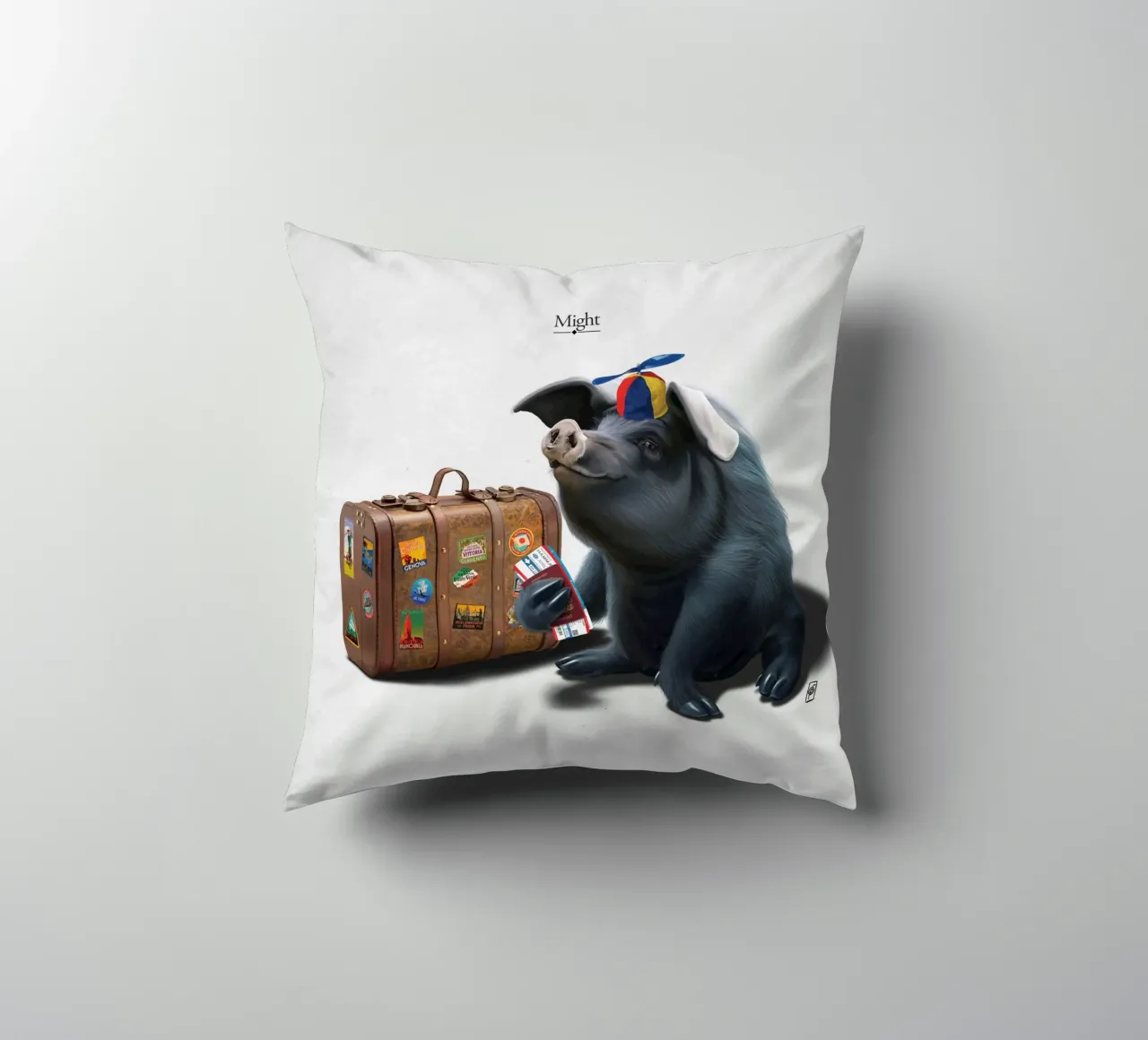 Might (Titled) cuscino da Rob Art | Illustration