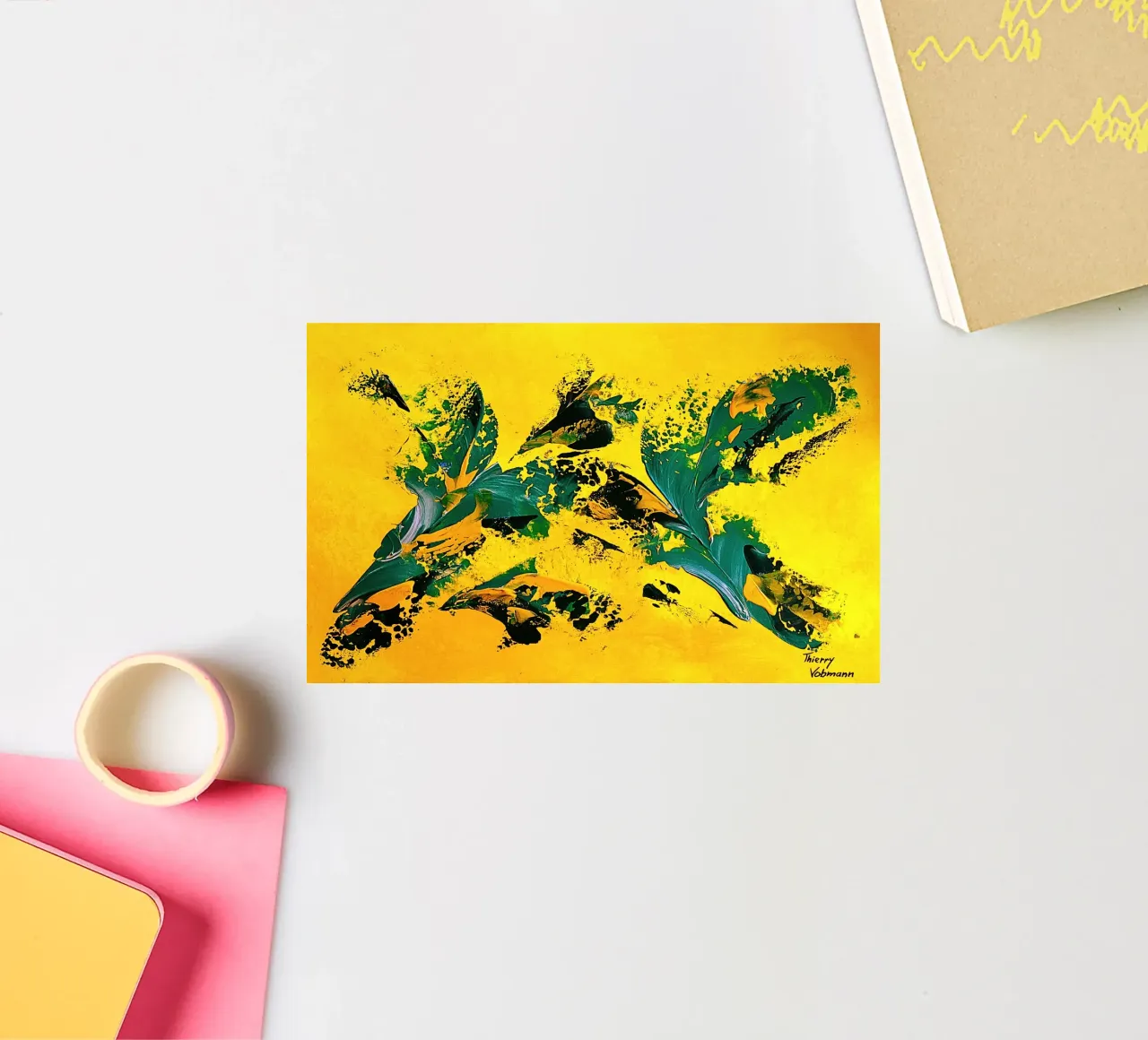 IDEAL GIFT 111 autocollant de Thierry Vobmann Abstract painting