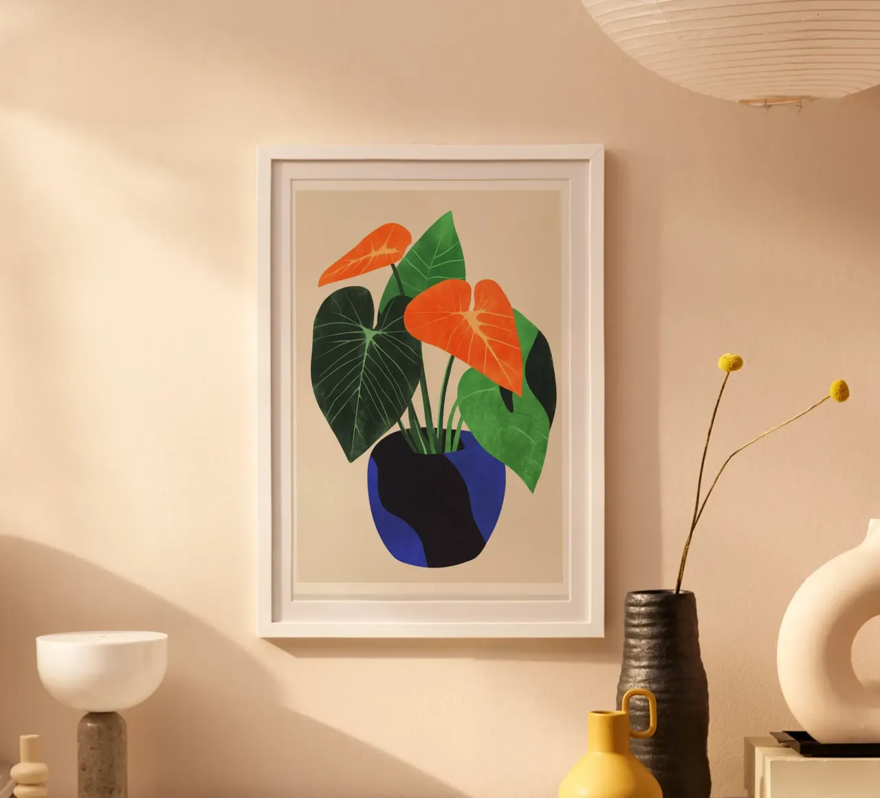Pflegeleichte Zimmerpflanze | Begonia Stillleben Poster von Autofocus