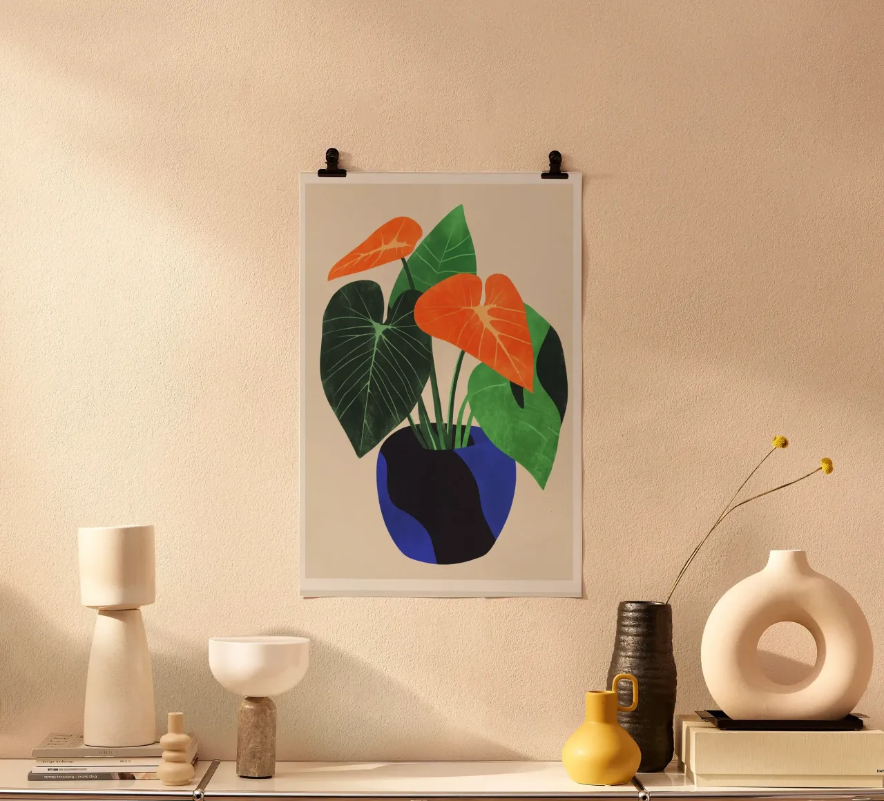 Pflegeleichte Zimmerpflanze | Begonia Stillleben Poster von Autofocus