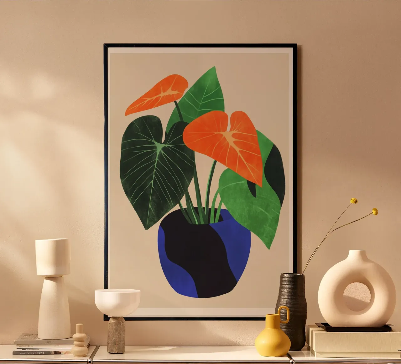 Pflegeleichte Zimmerpflanze | Begonia Stillleben Poster von Autofocus