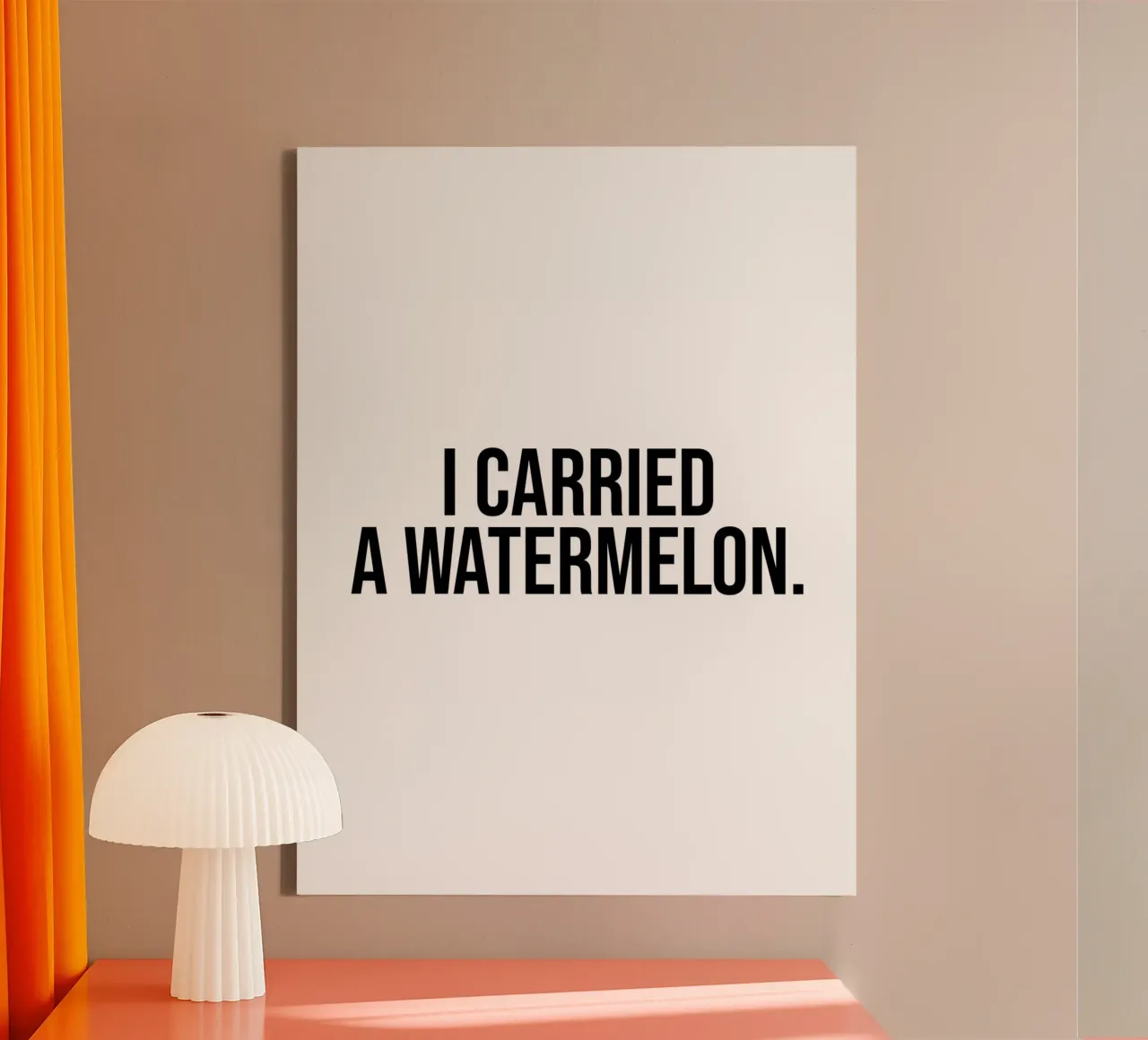 Ich trug eine Wassermelone Zitat Leinwand mit Schattenfugenrahmen von Paigaam Studio