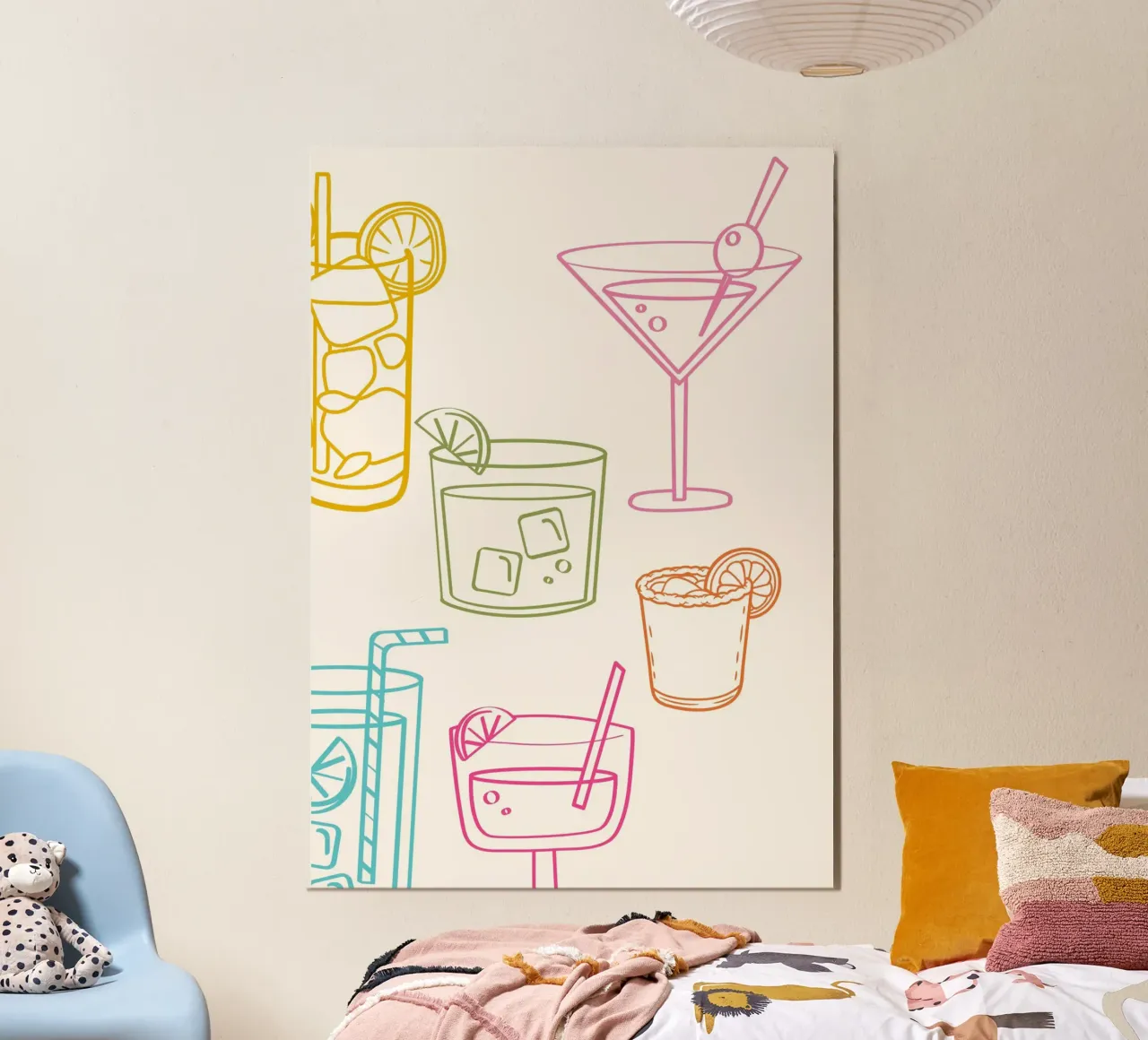 Cocktail Bunte Kunst Poster von pdigitalprints