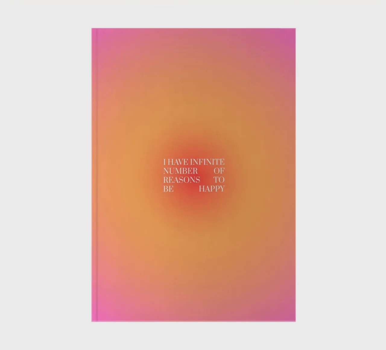 I have infinite number of reasons to be happy quote notebook by Paigaam Studio