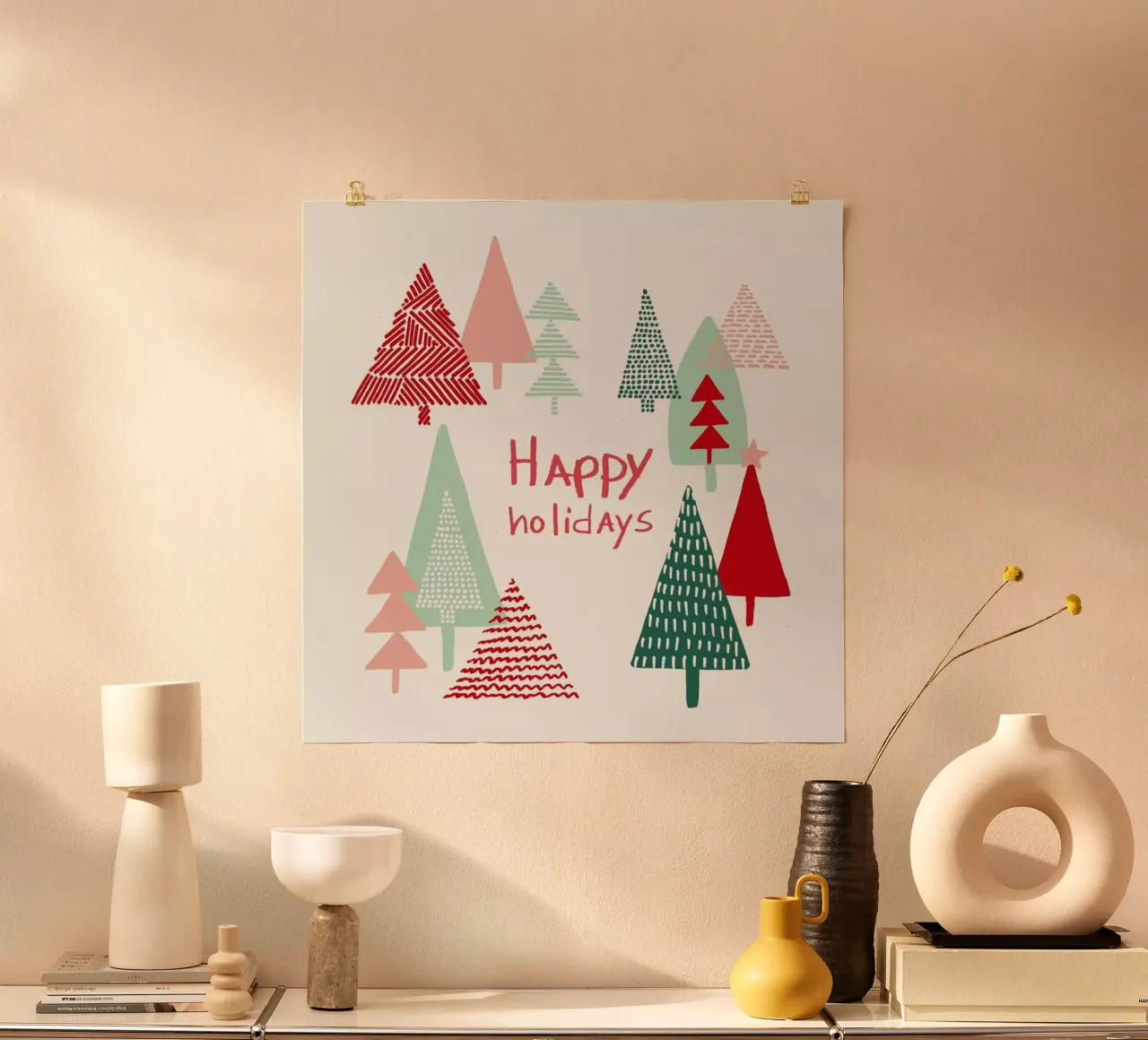 Xmas Happy Holidays hahnemühle by BlauMaschine