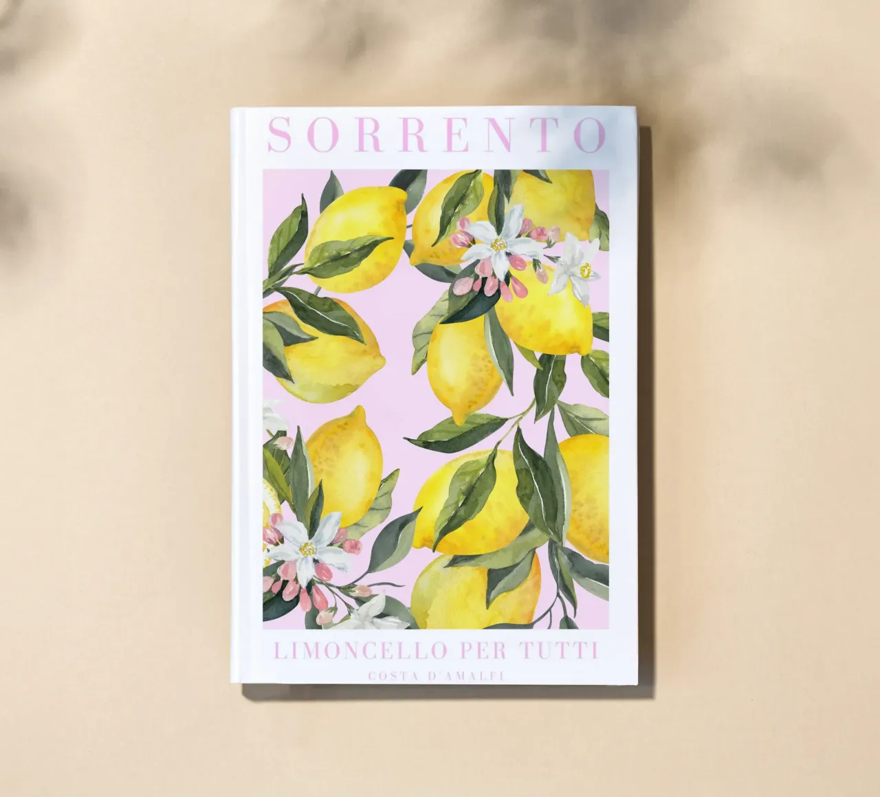 Pink Lemon Amalfi Coast Print, La Dolce Vita, Sorrento Print diario da Bella Studio