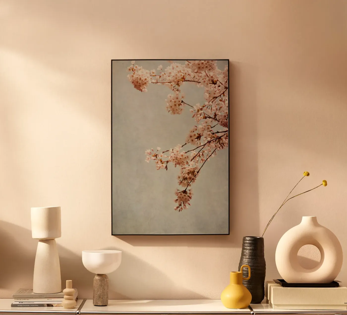 Kirschblüten acryl van Visuelle Poesie am Wegesrand