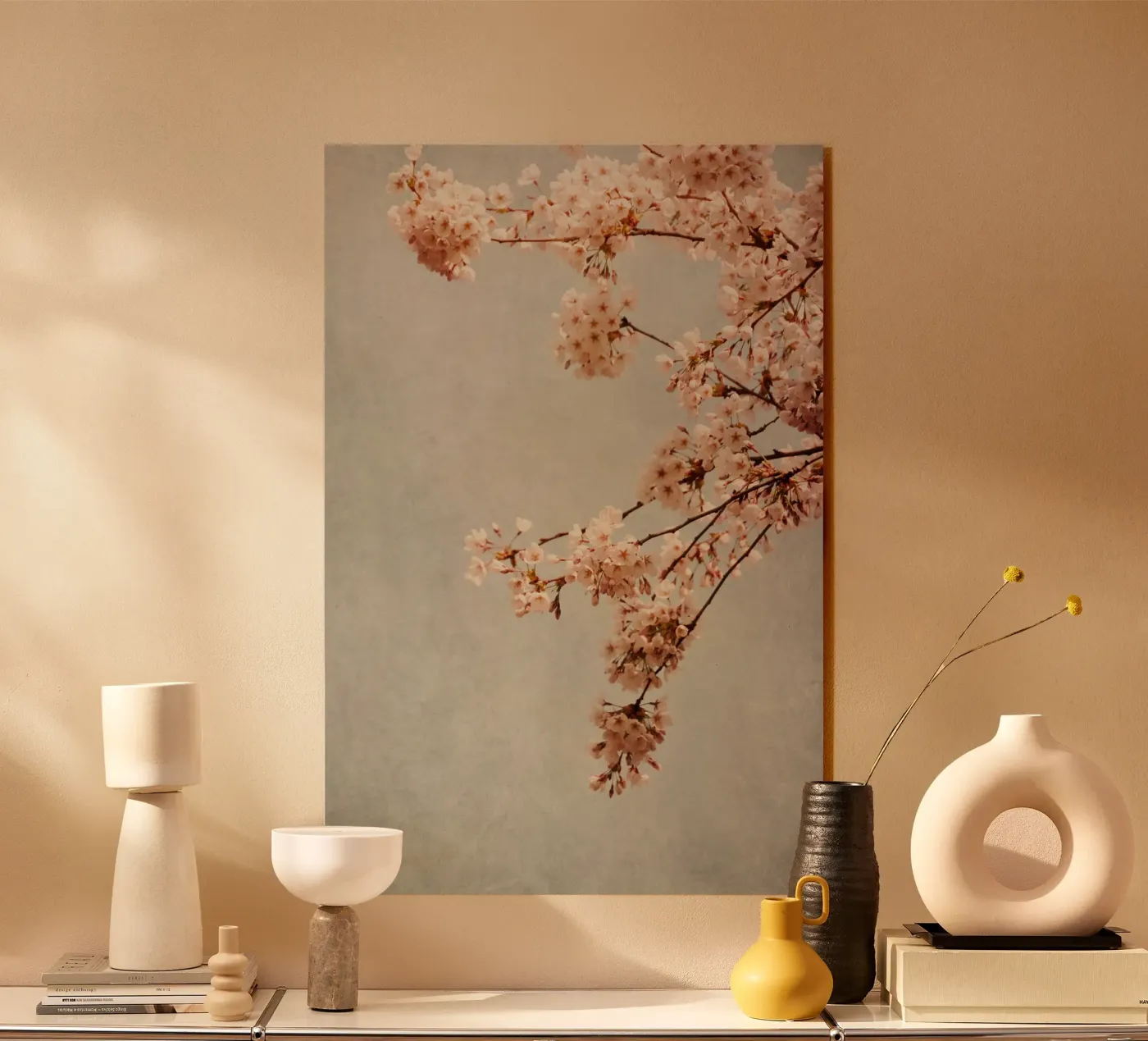 Kirschblüten acryl van Visuelle Poesie am Wegesrand