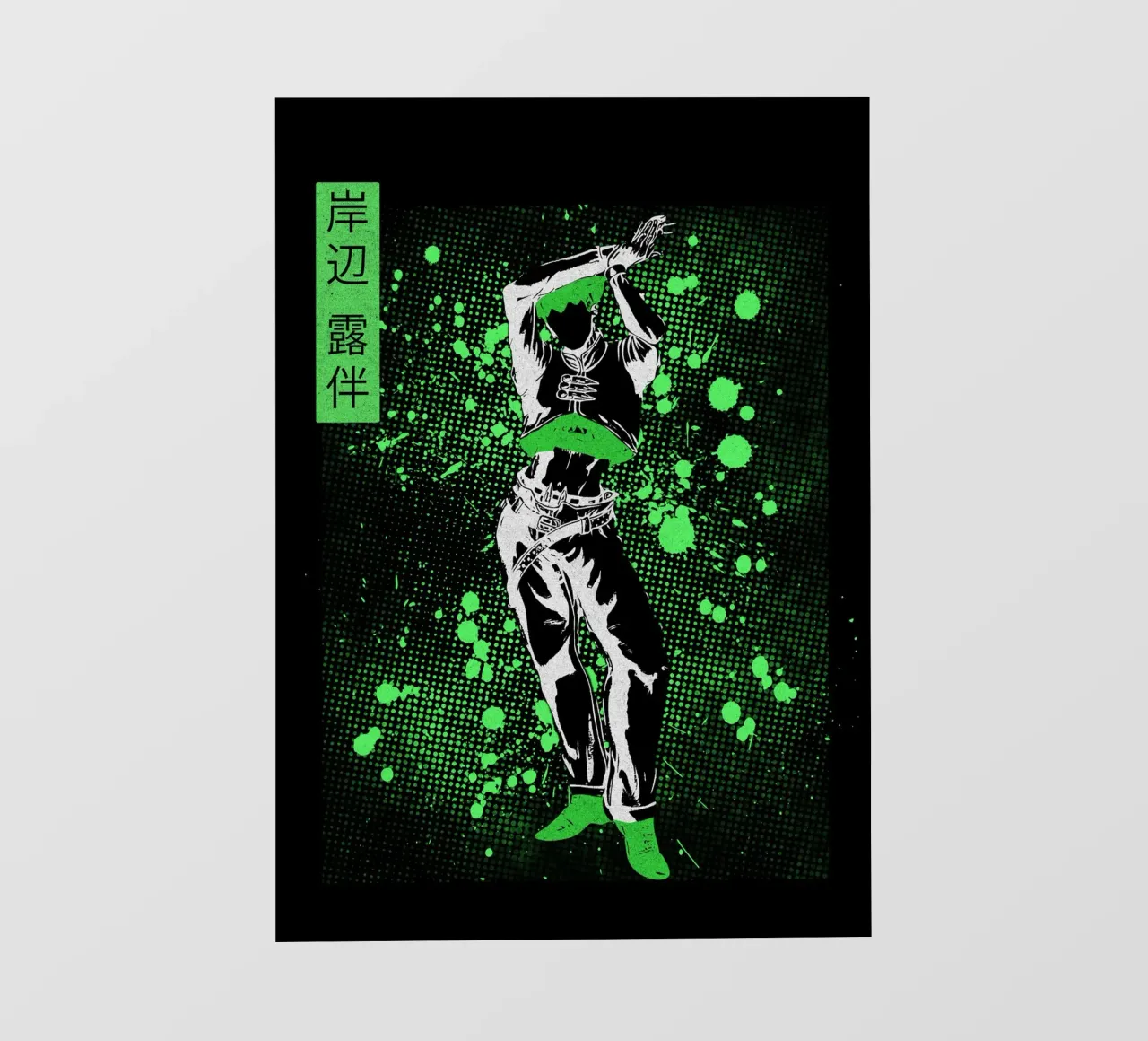 Rohan Kishibe jojo pellicola backlit da Neonartstudio