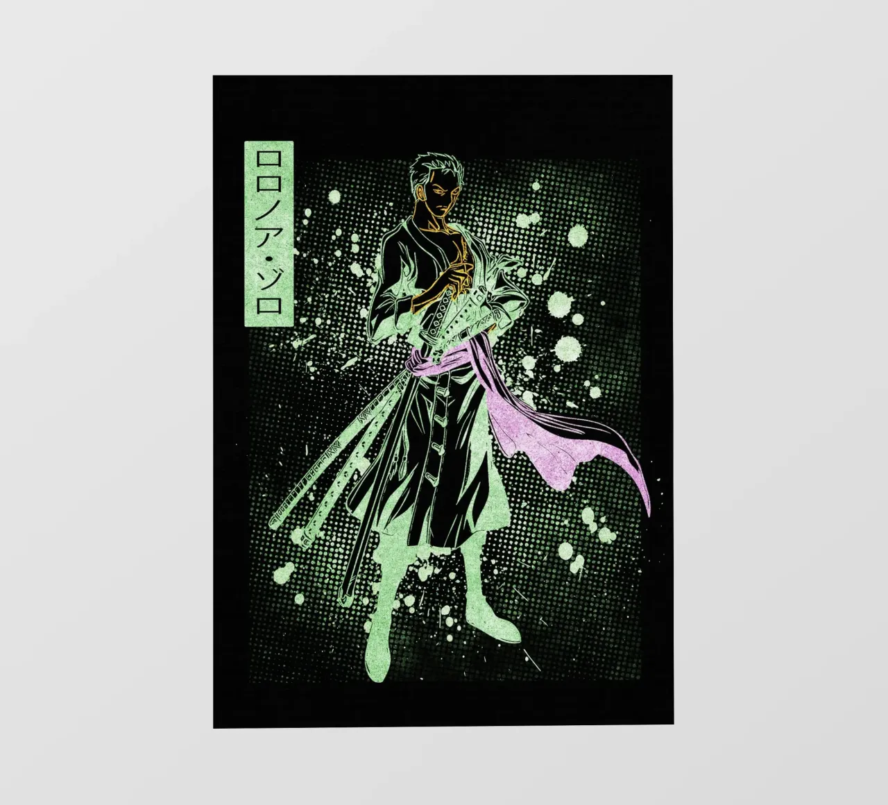 Roronoa Zoro pellicola backlit da Neonartstudio