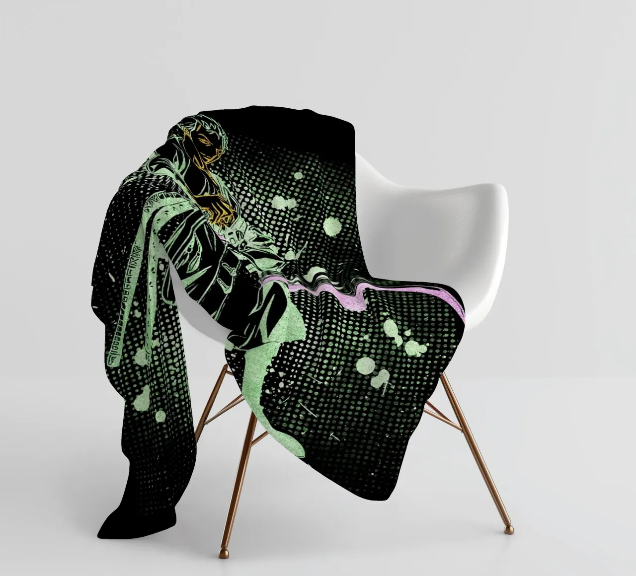 Roronoa Zoro coperta in pile da Neonartstudio