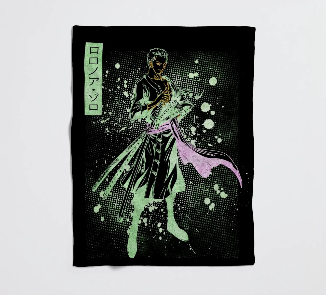 Roronoa Zoro coperta in pile da Neonartstudio