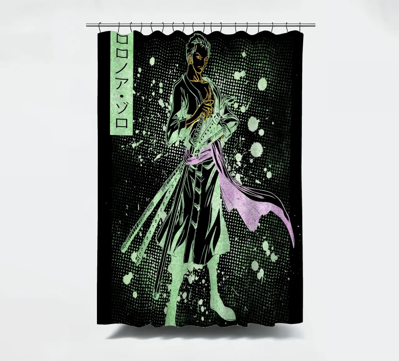 Roronoa Zoro tenda da doccia da Neonartstudio