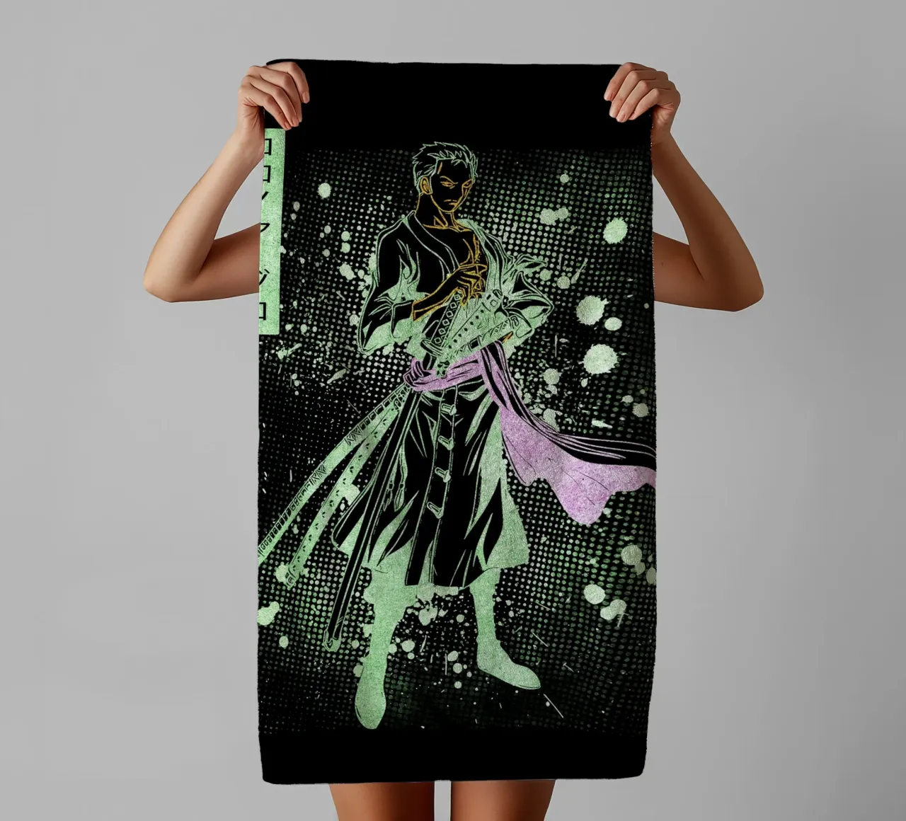 Roronoa Zoro asciugamano da bagno da Neonartstudio