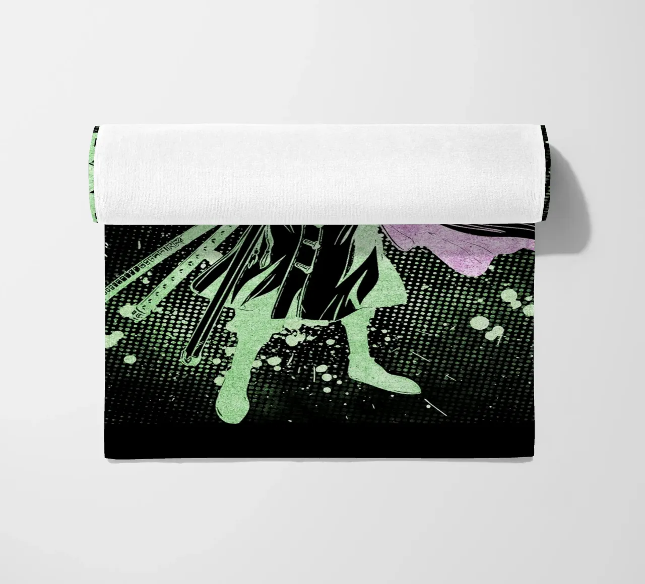 Roronoa Zoro beach towel by Neonartstudio