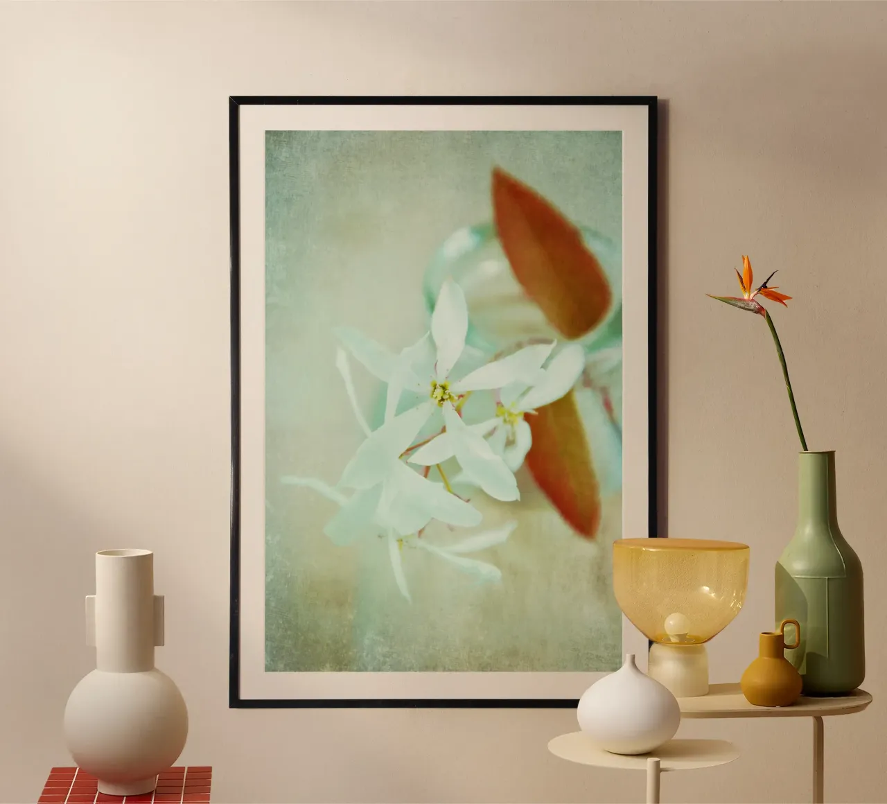 juneberry poster with wooden frame by Visuelle Poesie am Wegesrand