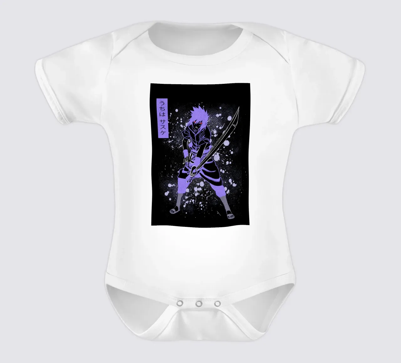Sasuke Uchiha body neonato maniche corte da Neonartstudio