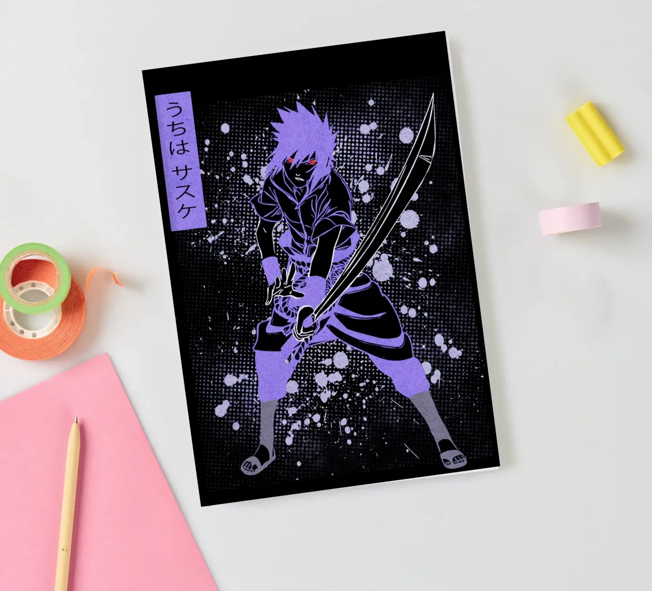 Sasuke Uchiha notebook by Neonartstudio