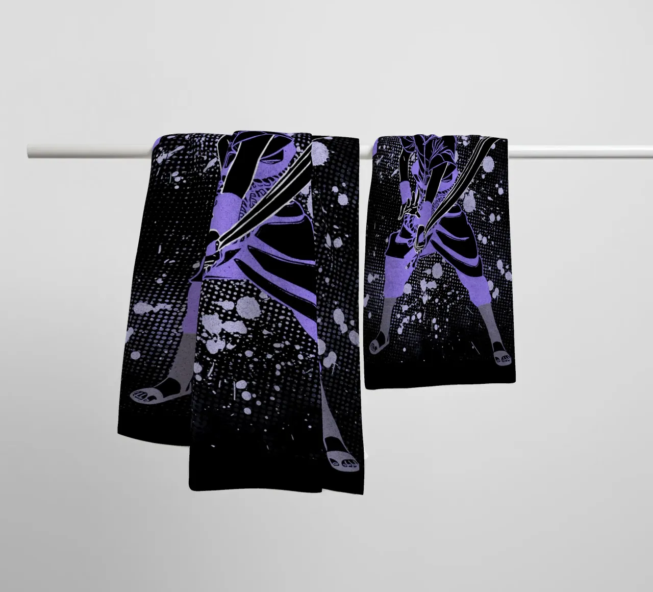 Sasuke Uchiha asciugamano da bagno da Neonartstudio