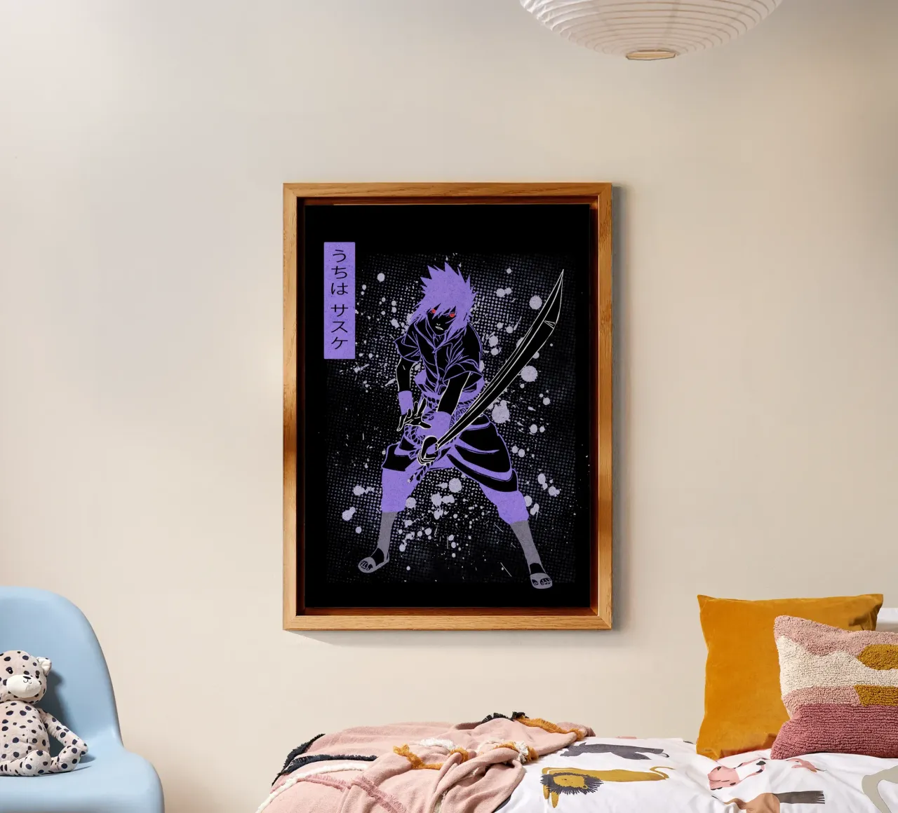 Sasuke Uchiha alluminio dibond da Neonartstudio