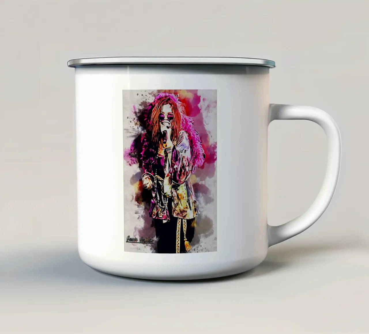 Arte di Joplin tazza in smalto da neonartroom