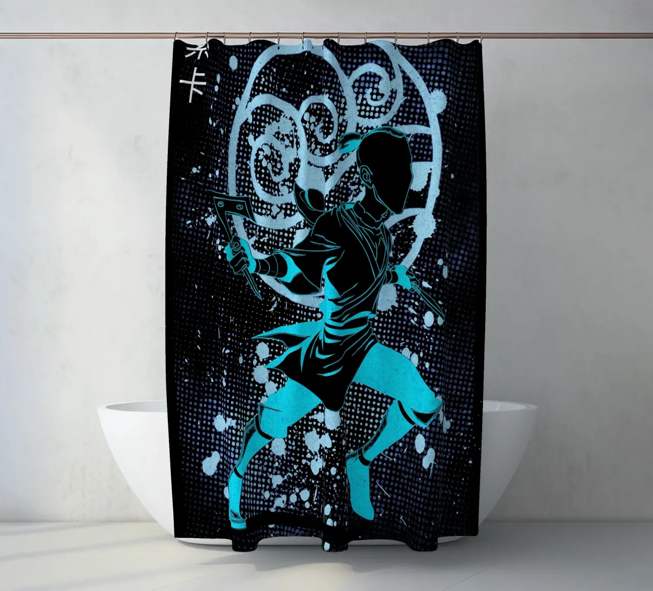 Sokka Avatar The Last Airbender shower curtain by Neonartstudio