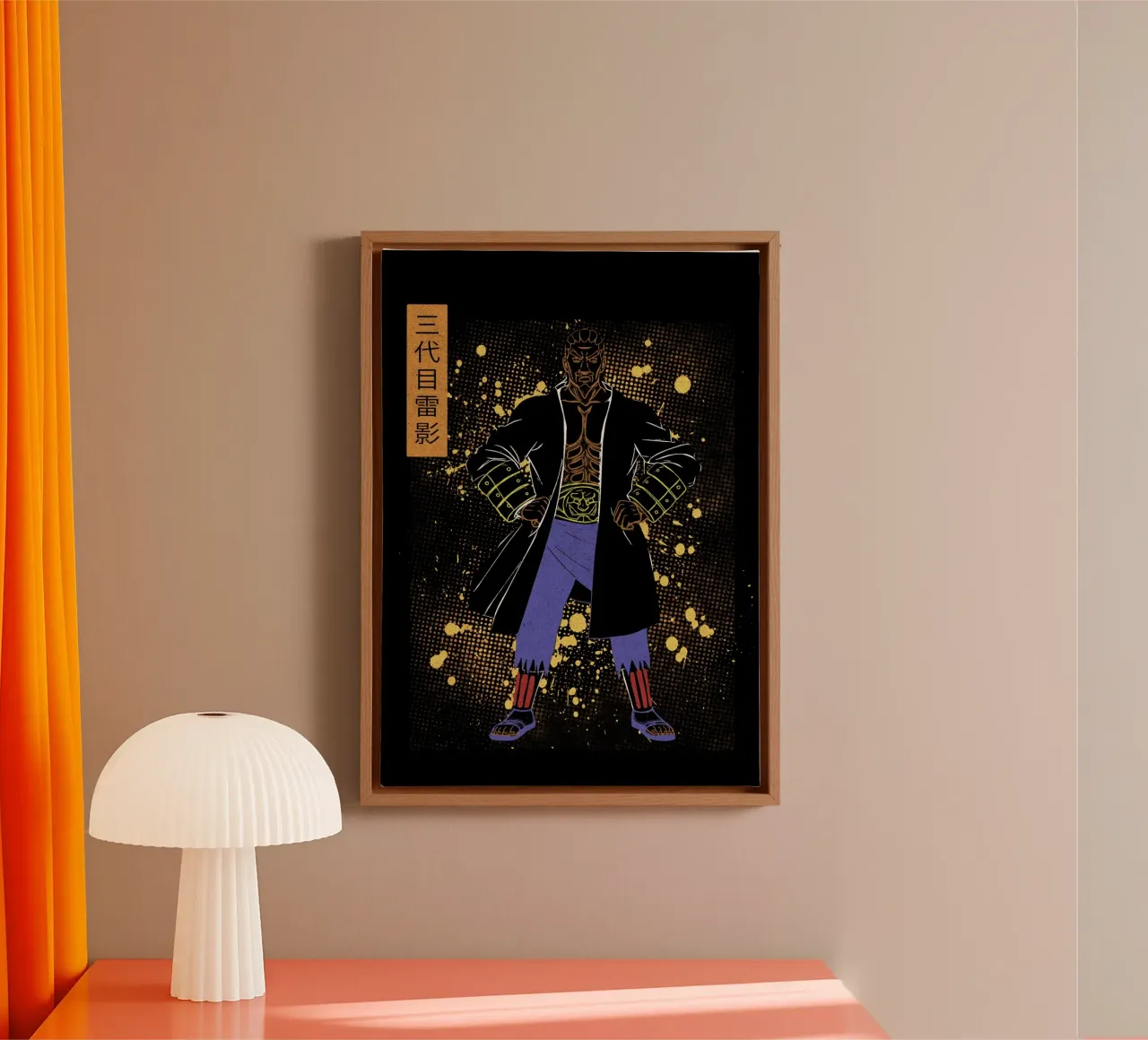 Third Raikage tela con Cornice a cassetta da Neonartstudio