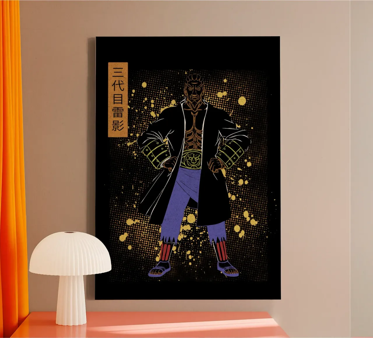 Third Raikage tela con Cornice a cassetta da Neonartstudio