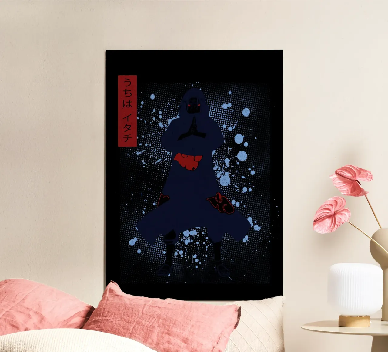 Uchiha Itachi poster con telaio in alluminio da Neonartstudio
