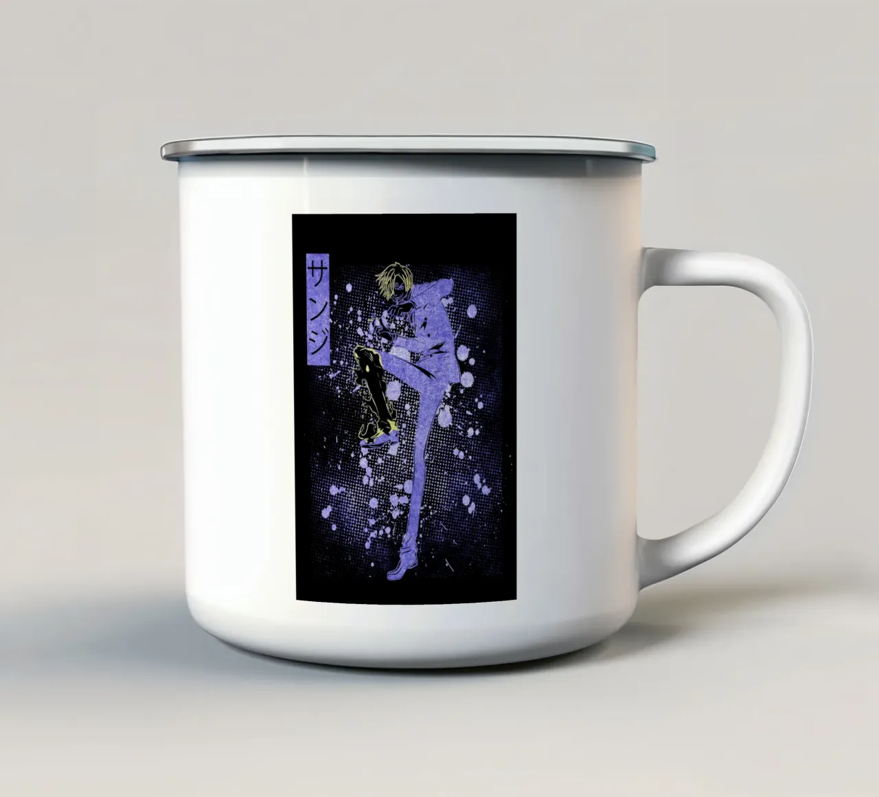 Vinsmoke Sanji tazza in smalto da Neonartstudio