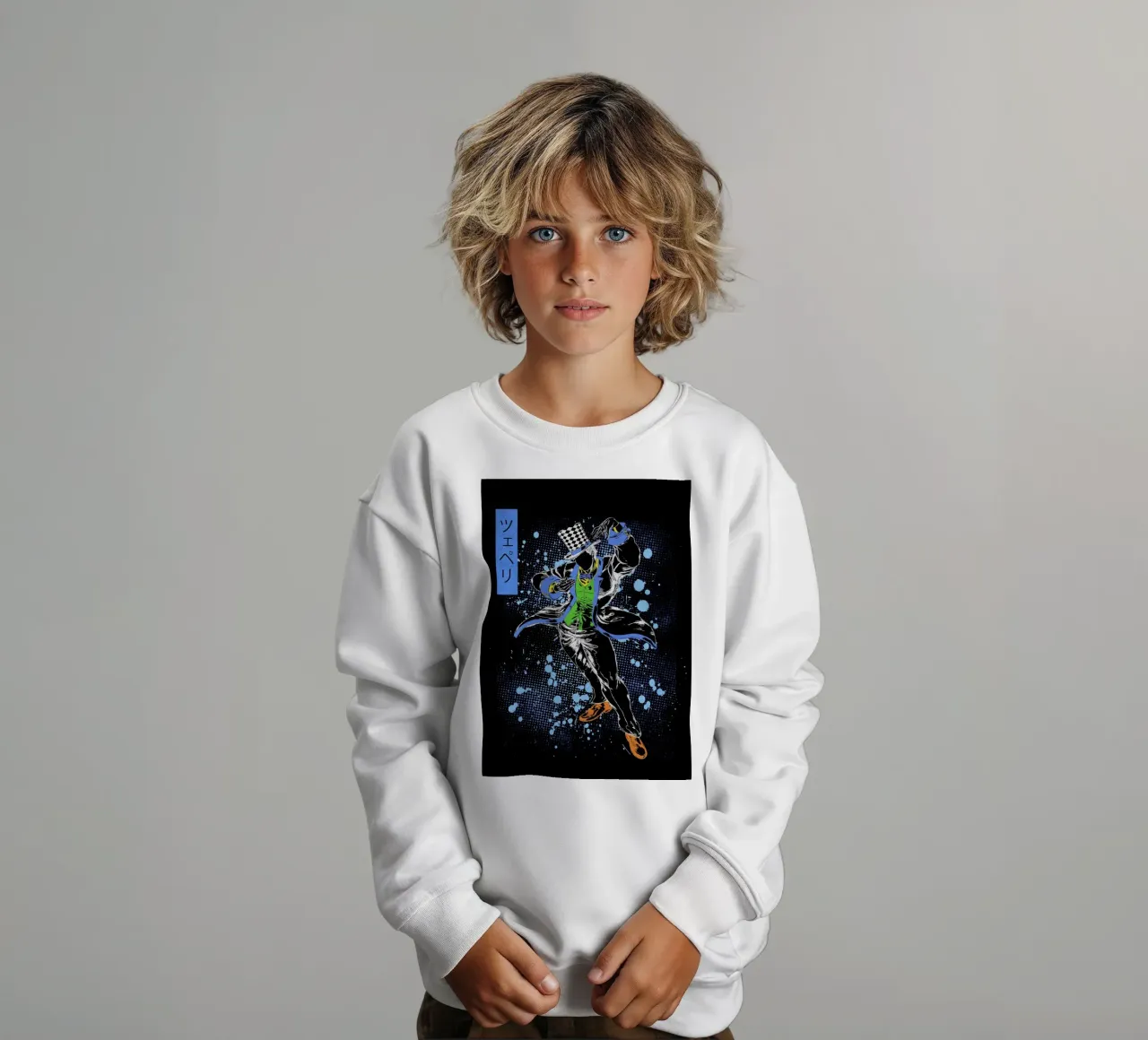 Will Anthonio Zeppeli jojo felpa bambino da Neonartstudio