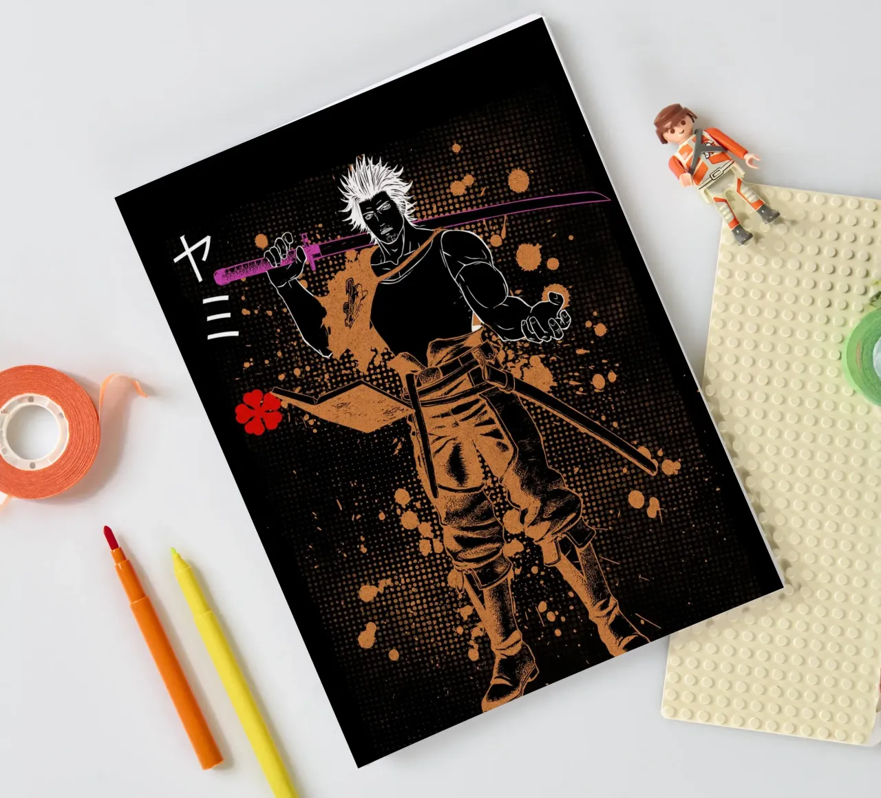 Yami Sukehiro black clover notebook by Neonartstudio