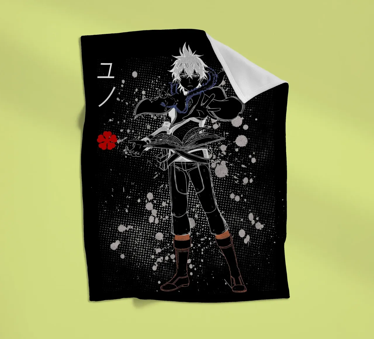 Yuno Black Clover Fleecedecke von Neonartstudio