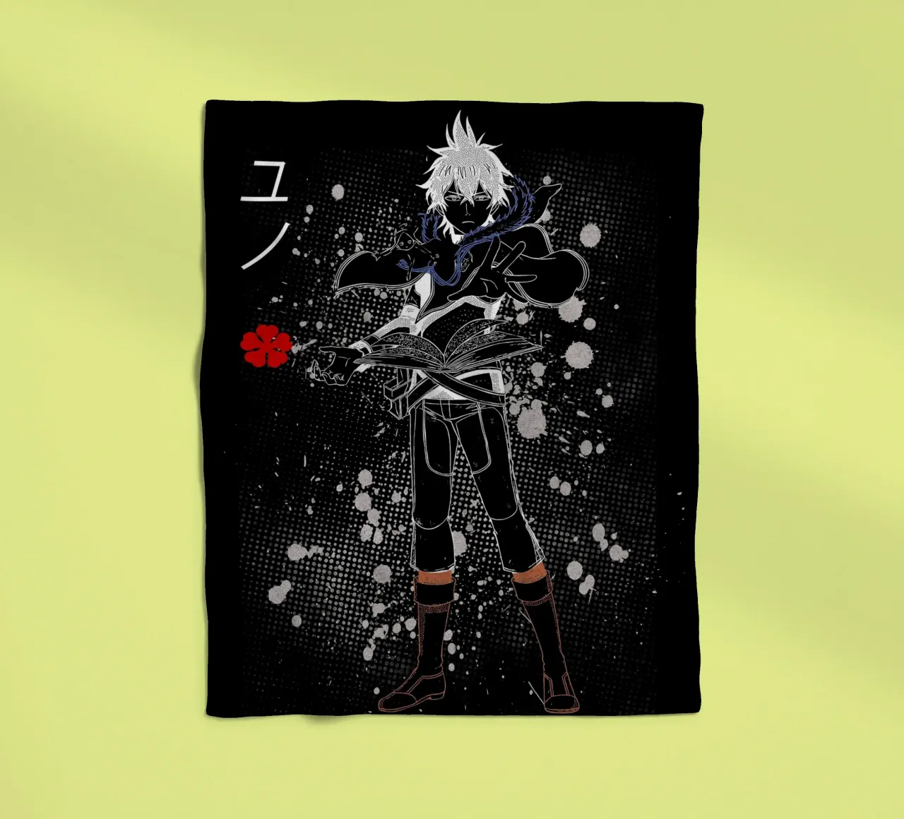 Yuno Black Clover Fleecedecke von Neonartstudio