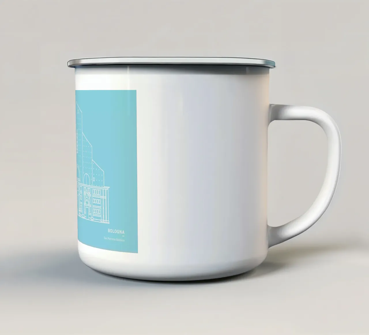 Bologna tazza in smalto da Sara Signorini