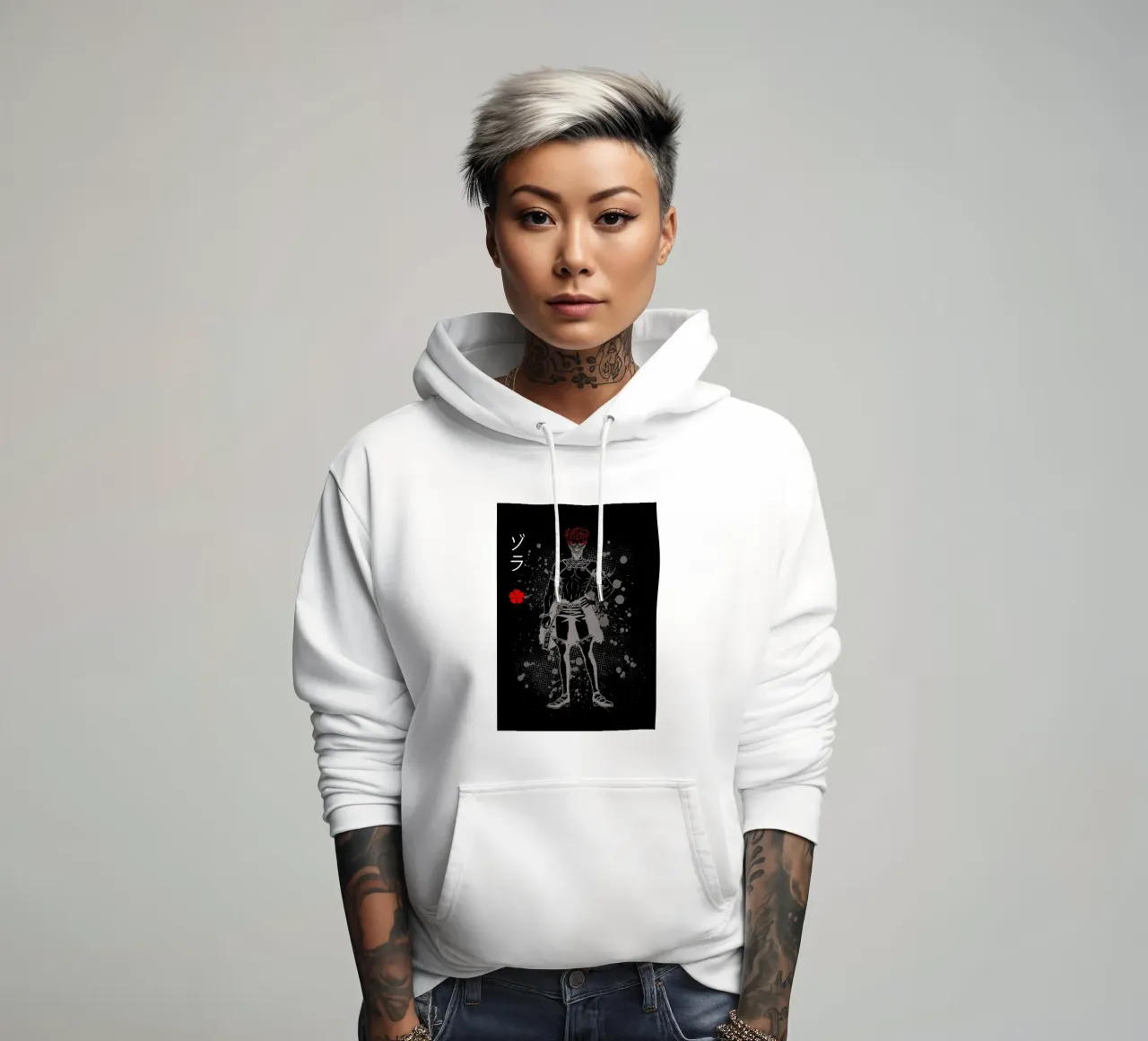 Zora Ideale black clover felpa con cappuccio da Neonartstudio
