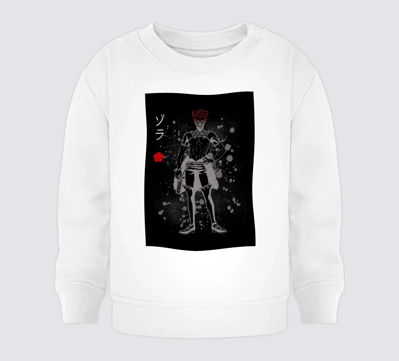 Zora Ideale black clover felpa neonato da Neonartstudio