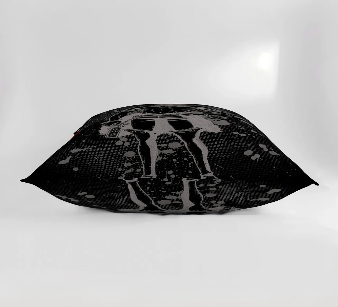 Zora Ideale black clover decorative cushion by Neonartstudio